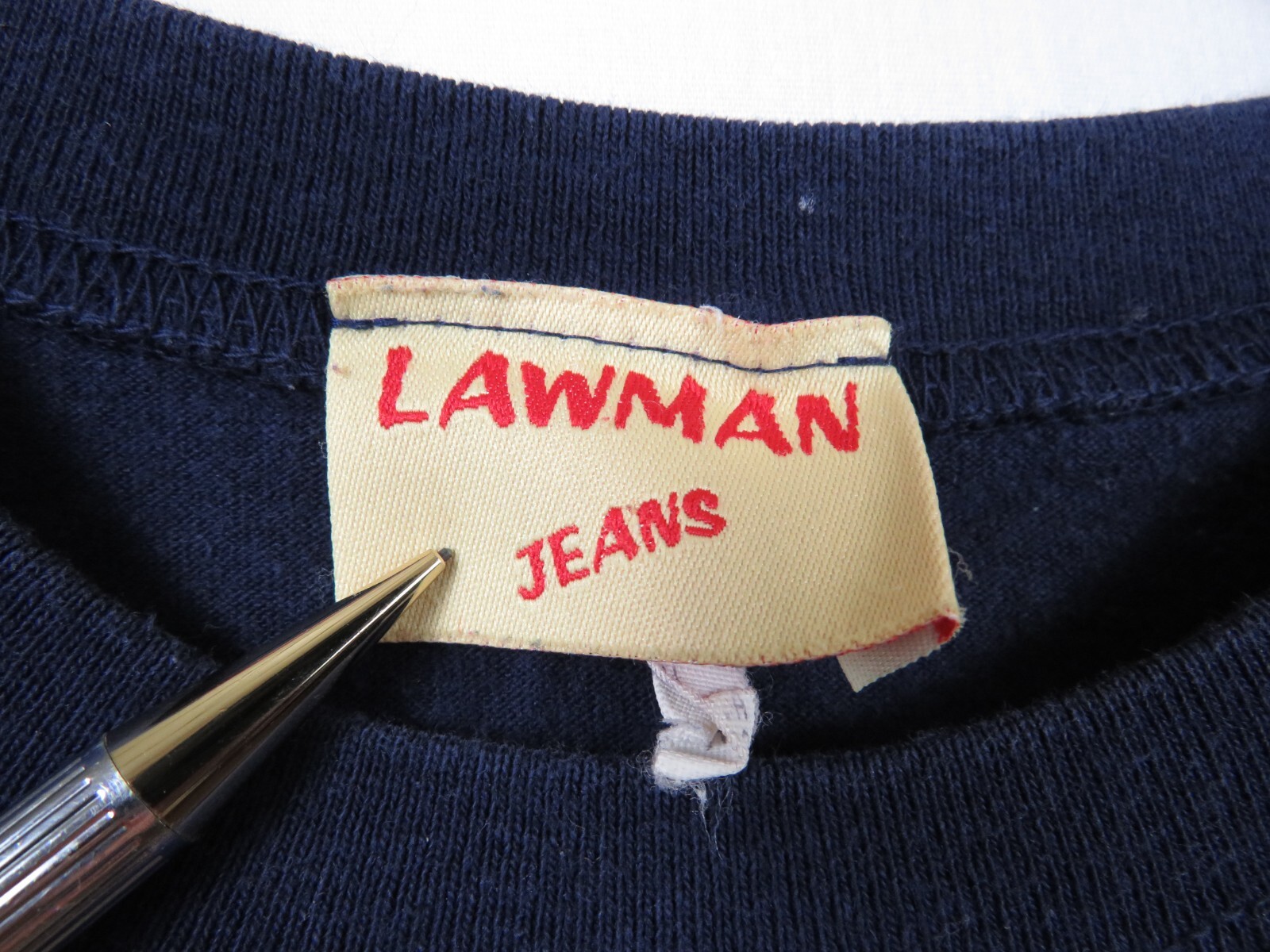 VTG World Class Denim Lawman Jeans Boot cut made in USA T-Shirt L gallery
