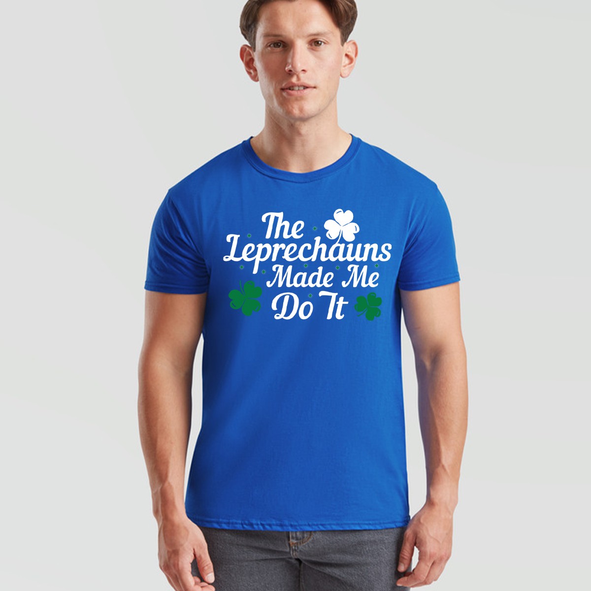 Saint Patricks Day Paddys The Leprechauns Made Me Do It Mens Womens T-Shirt gallery