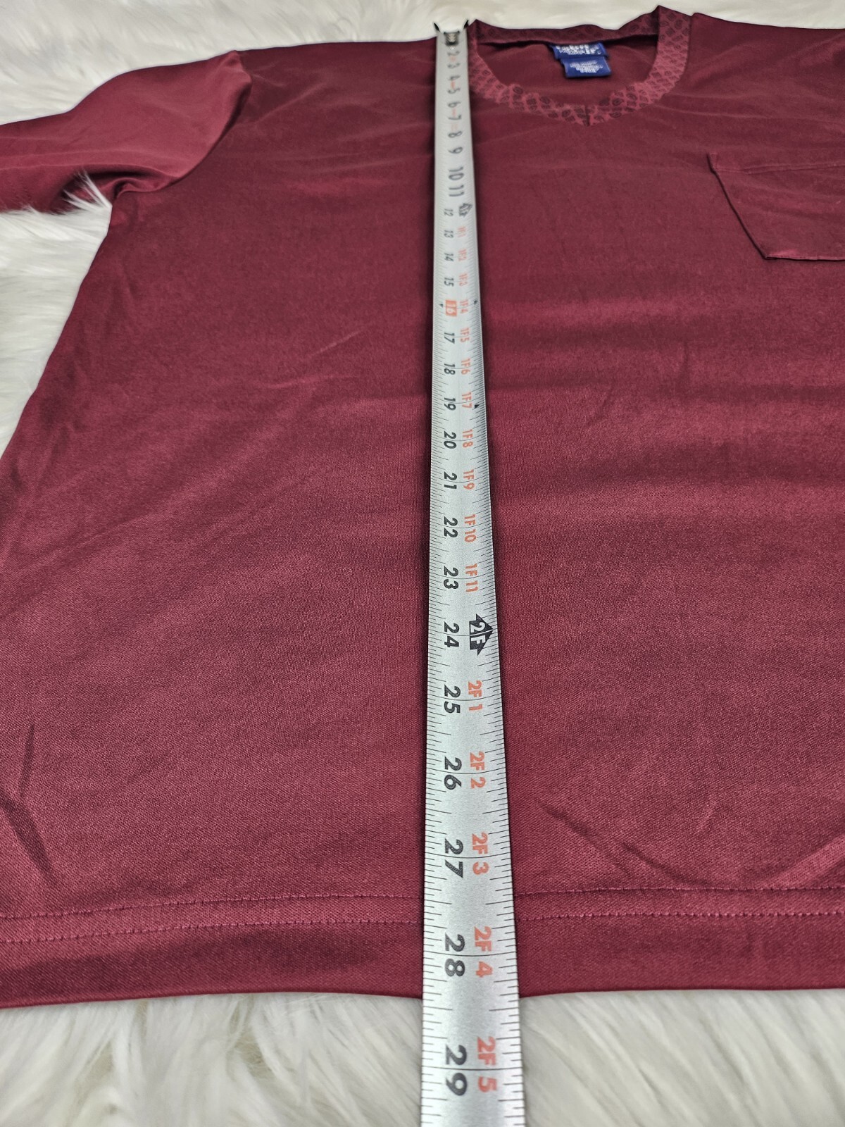 JOHN BLAIR FINE MENSWEAR V NECK STRETCH MAROON PAISLEY COLLAR (L) gallery