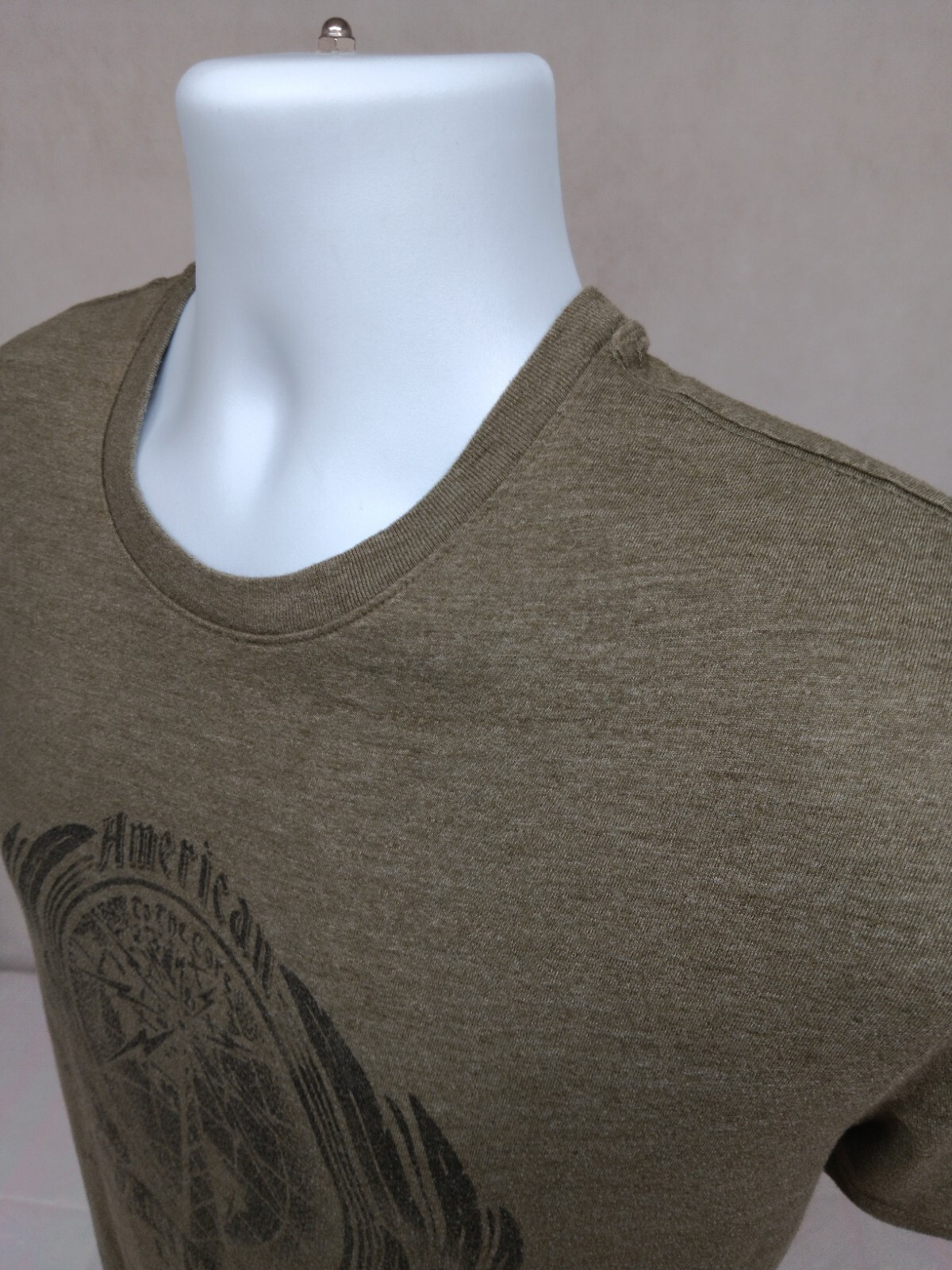 Lucky Brand Mens Large Green American To The Core Dunagrees Short Sleeve T-Shirt gallery
