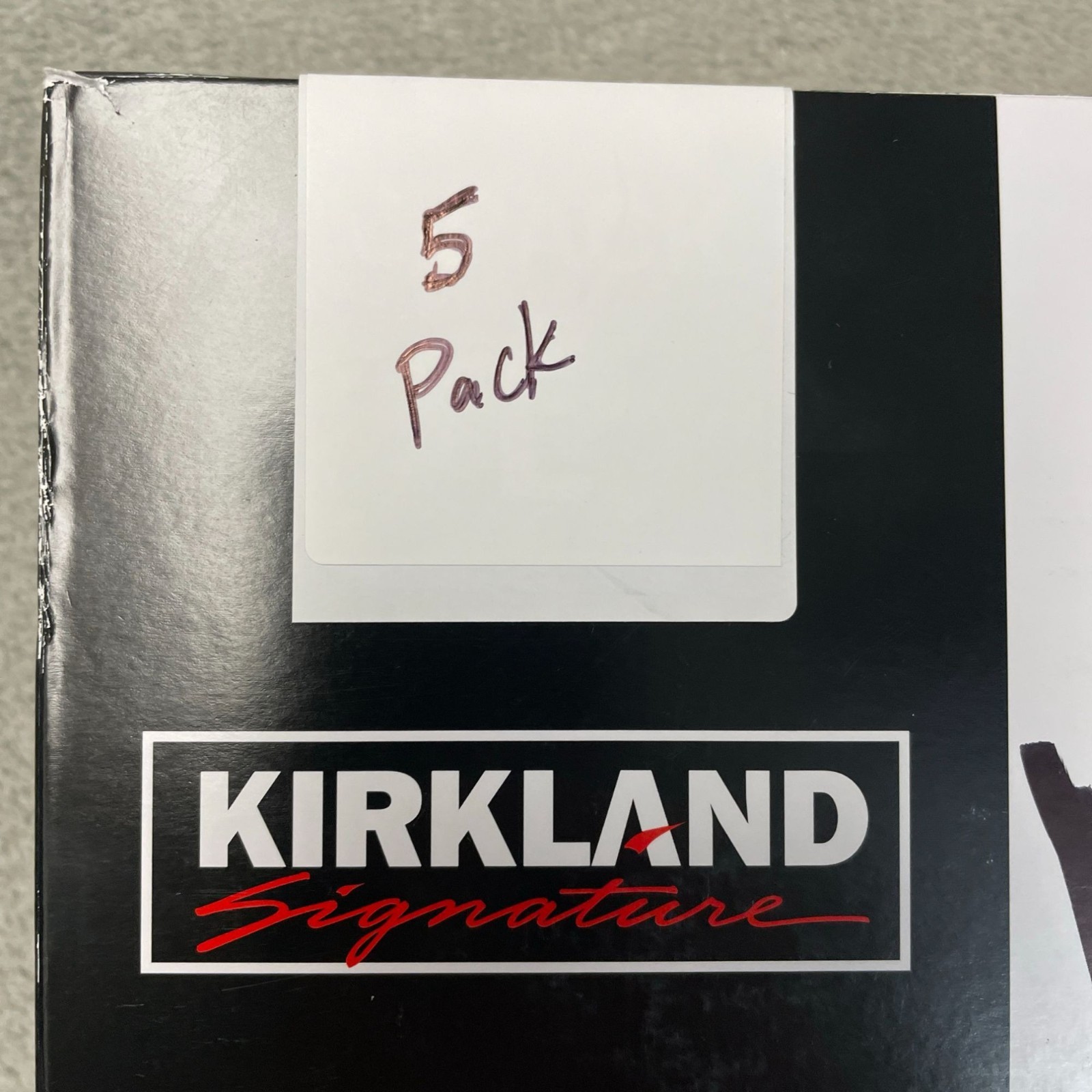 Kirkland Signature 5-Pack Men's M Crew Neck T-Shirts Combed Cotton White d1618 gallery