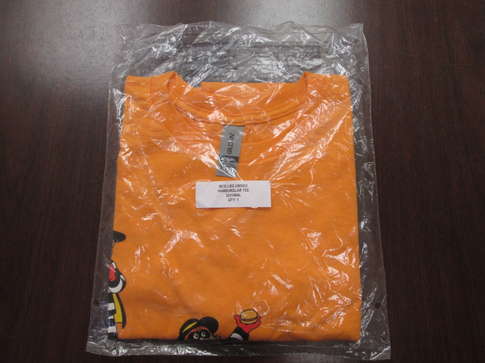 Brand New McDonald's Limited Edition Hamburglar Orange Employee Large T-Shirt L gallery