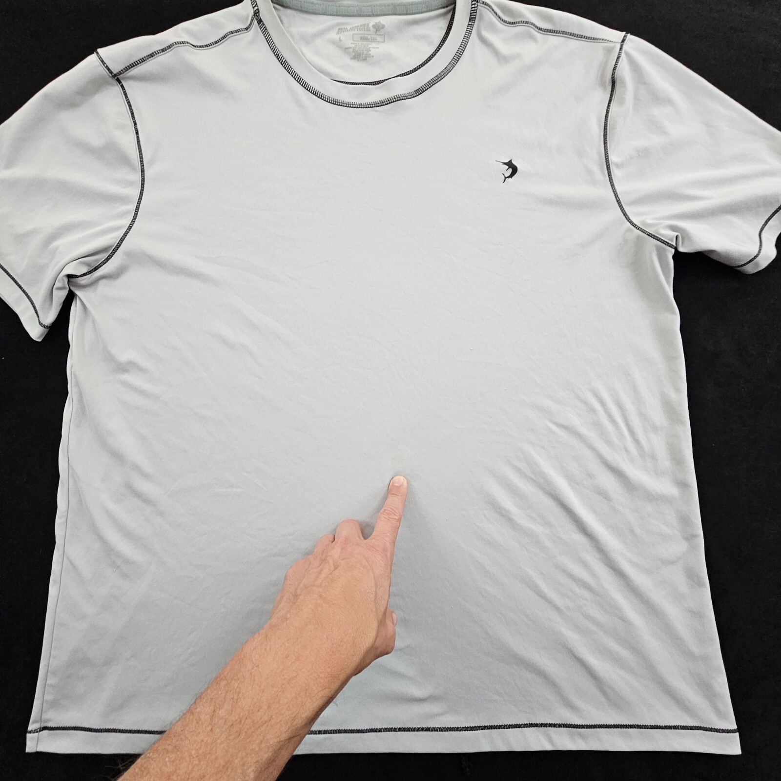 Reel Legends Reel Tec Gray Short Sleeve Performance T-Shirt Men's L gallery