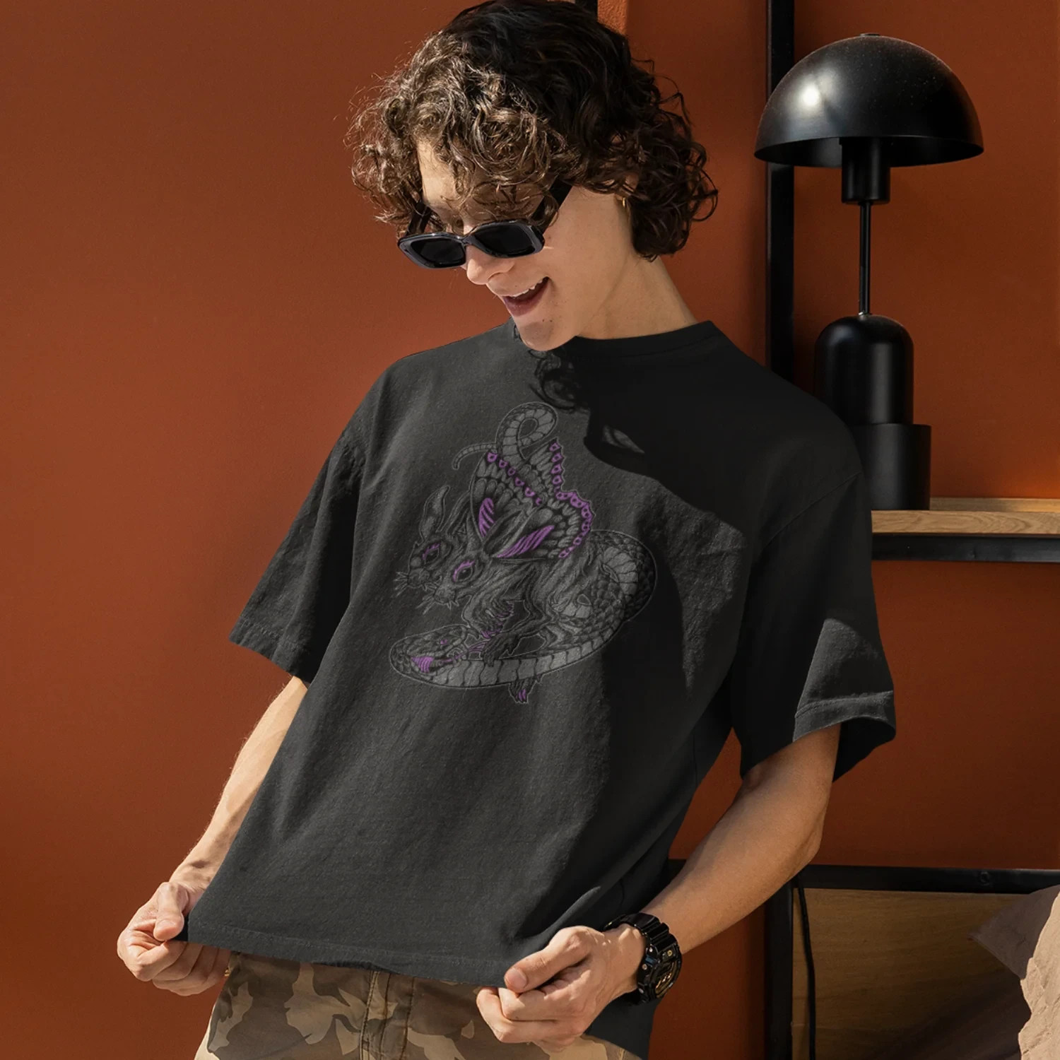 Men’s Oversized Round Neck Streetwear T-Shirt Soft Cotton Casual Wear Comfort