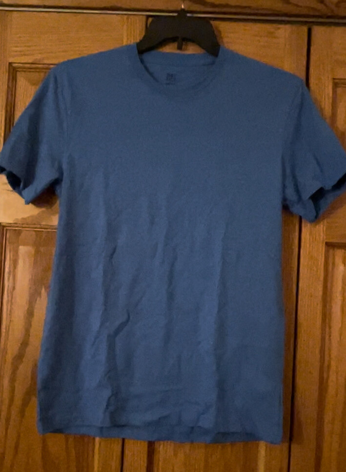 Blue T-Shirt Cotton Blend Unisex Small Dist Rict Perfect New No Tags gallery
