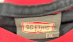 Vintage AC/DC BC Ethic Graphic Ringer T-Shirt 2003 – Black With Red Trim Size XL