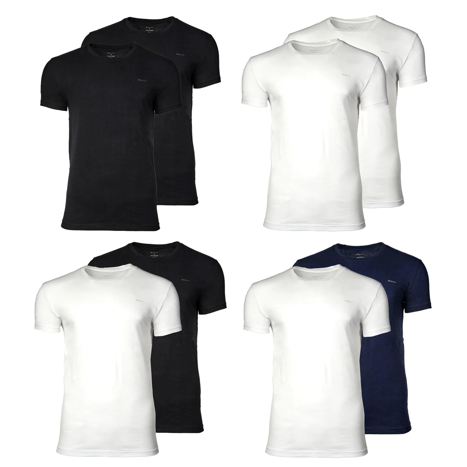 GANT Men’s T-Shirt, 2 Pack – C-NECK T-SHIRT 2-PACK, Crew Neck, Short Sleeve, Cot…