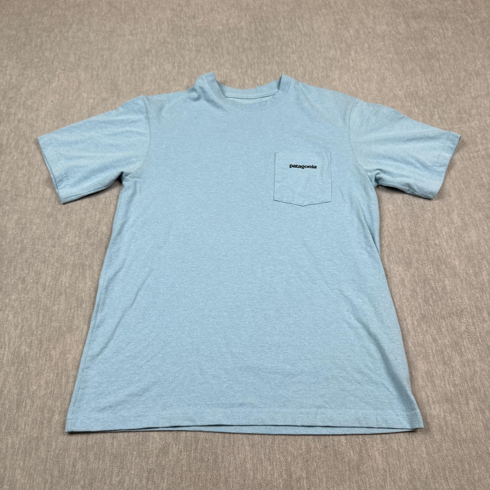 Patagonia Responsibili Tee T Shirt Men’s XS Blue Pocket P-6 Logo Casual Wear Top gallery