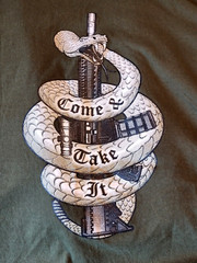 Graphic ” Come & Take It” Snake Military T-Shirt Olive Drab Rothco Adult L