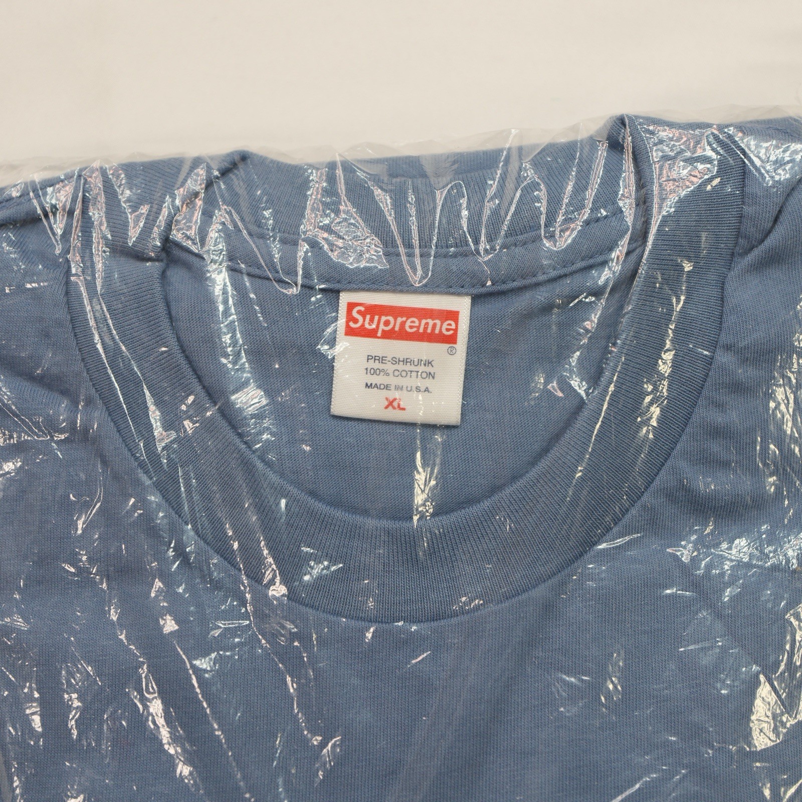Supreme NWT We’re Back Tee Slate FW19 🔥 Size XL Blue BRAND NEW FACTORY SEALED gallery