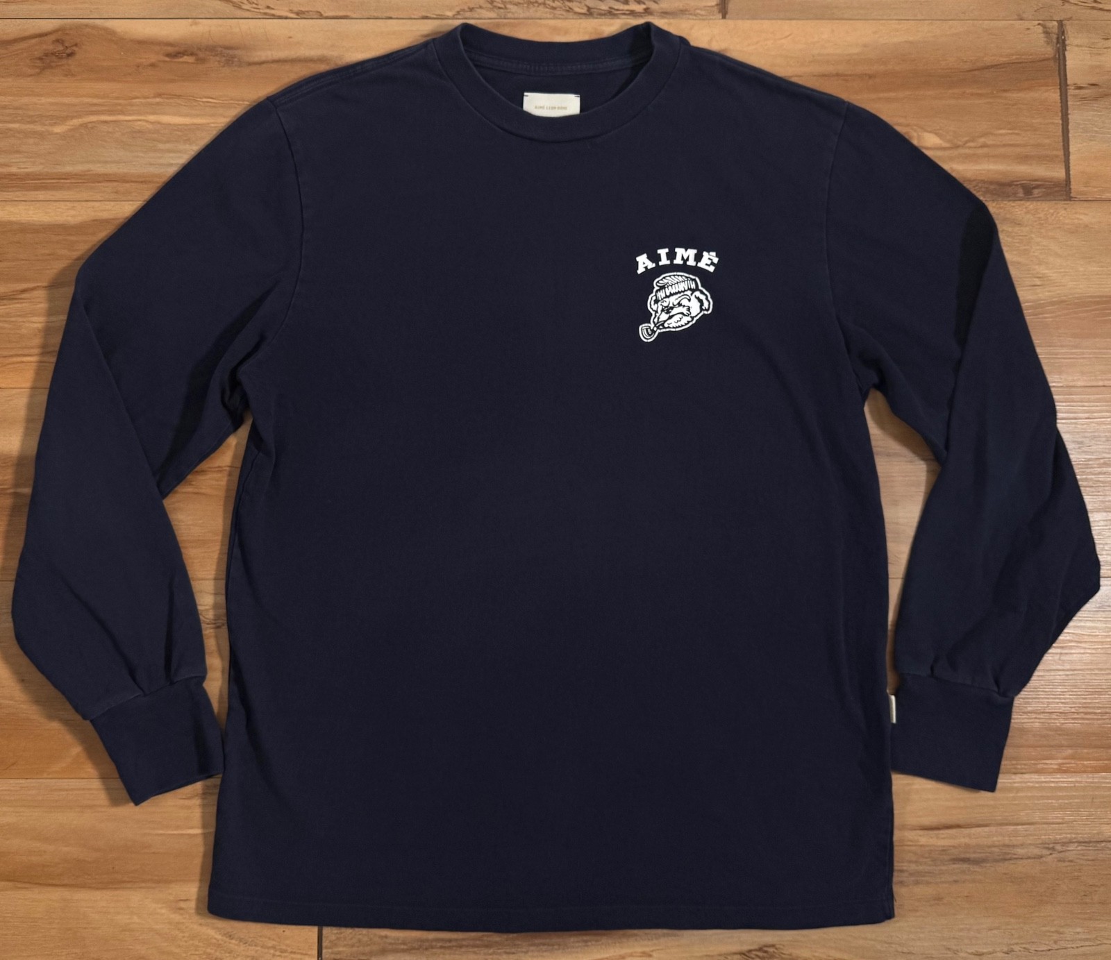 Aime Leon Dore 2022 Collegiate Buddy University Dog Print Long Sleeve Shirt M gallery