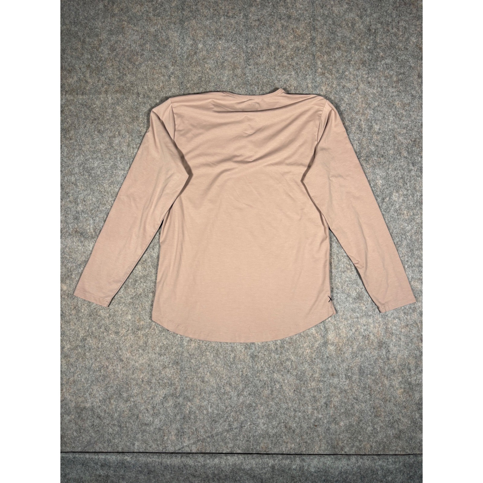 Cuts Henley Curvew-Hem Long Sleeve Shirt Mens XL Tan Stretch Casual Top gallery