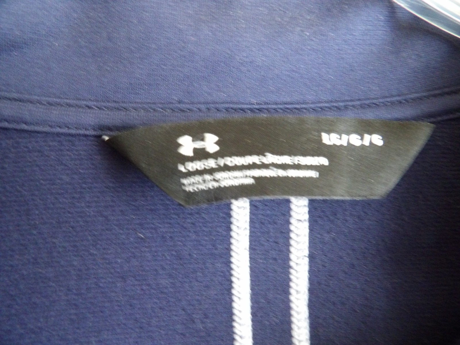 Under Armour Men's 1/4 Zip Pullover Shirt Dark Blue Long Sleeve Mock Neck Large gallery