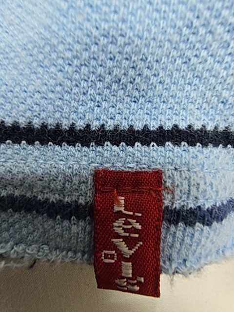 Levi’s Boys Polo Shirt Light Blue Striped Size 70 Regular Logo Knit NWT E gallery