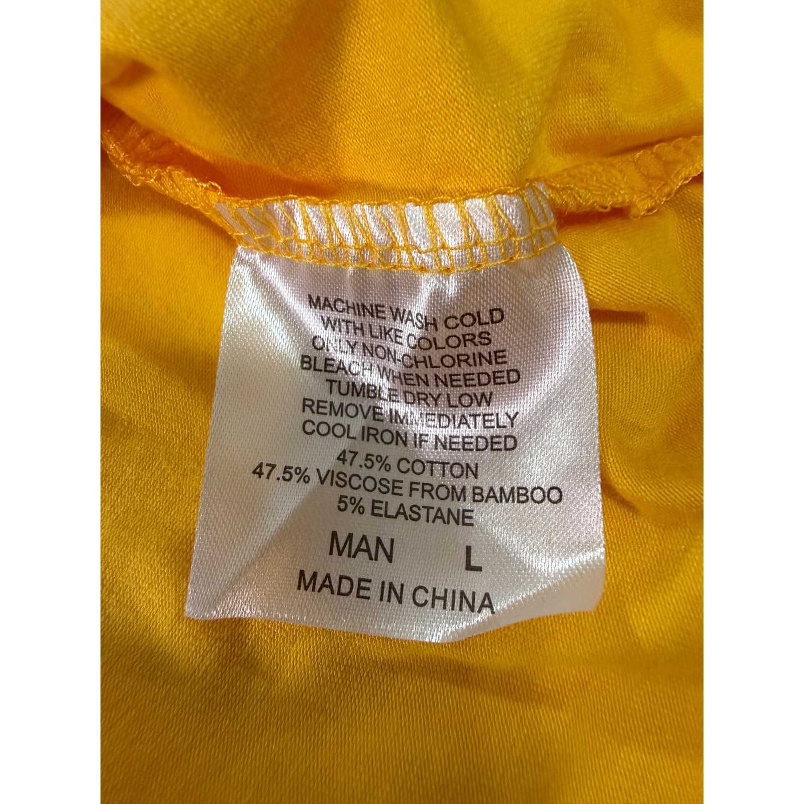Royal Avalon Sun-Ray UV Protection Bamboo Blend T-Shirt Mens Large Yellow Solid gallery