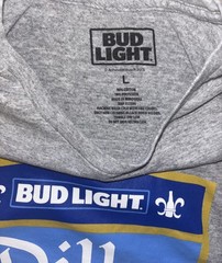 Bud Light Shirt Men’s Large Gray Dilly Dilly T Shirt Beer Anheuser Busch