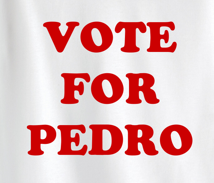 Vote for Pedro Short Sleeve Ringer T-Shirt - Adult Small - 4XL - Free Shipping gallery