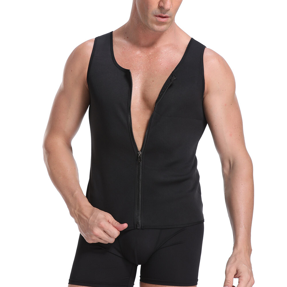 Men's Slimming Shapewear Hot Neoprene Vest Body Shaper Sweat Shirt Waist Trainer gallery