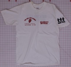 Rolling Stones Carter-Finley Security Officer 9/16/89 Large T-Shirt