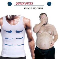 Men Compression Shirt Sleeveless Body Shaper Base Layer Slimming Tank Top Vest