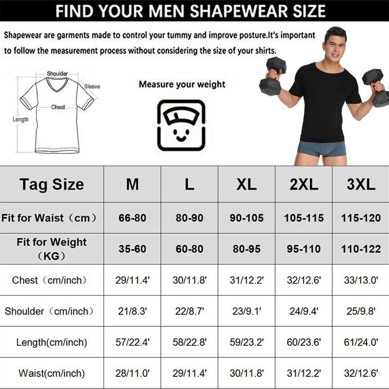 Men Slimming Body Shaper Posture Corrector Vest Abdomen Compression T-Shirt Tops gallery