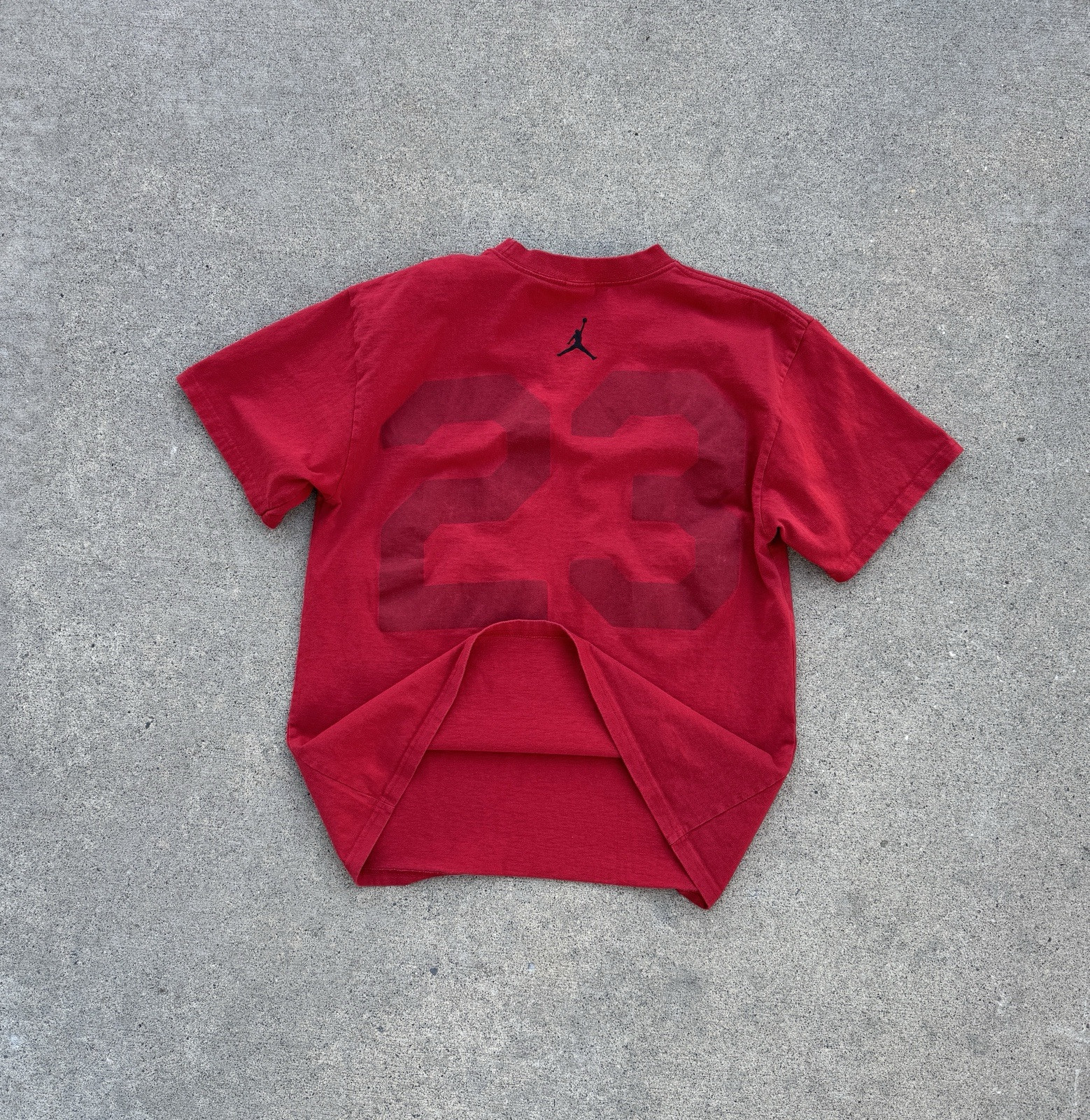 Y2K Vintage Nike JORDAN red jumpman 23 logo basketball cotton t-shirt Men’s Med gallery