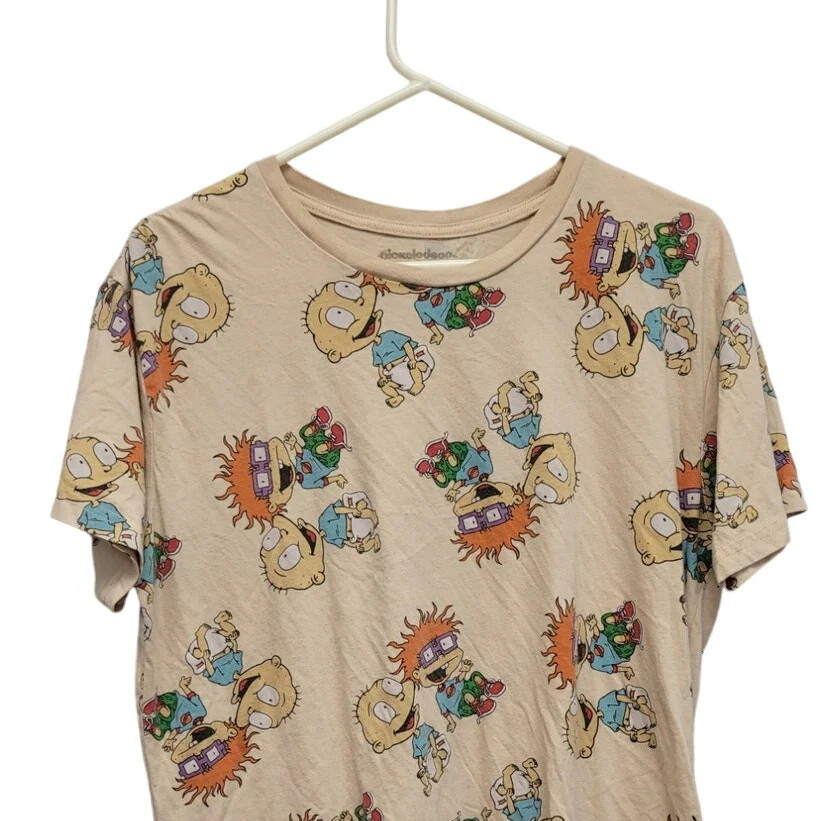 Nickelodeon Mens Large PolyCotton Rugrats Short Sleeve Crew Neck Tee Shirt gallery
