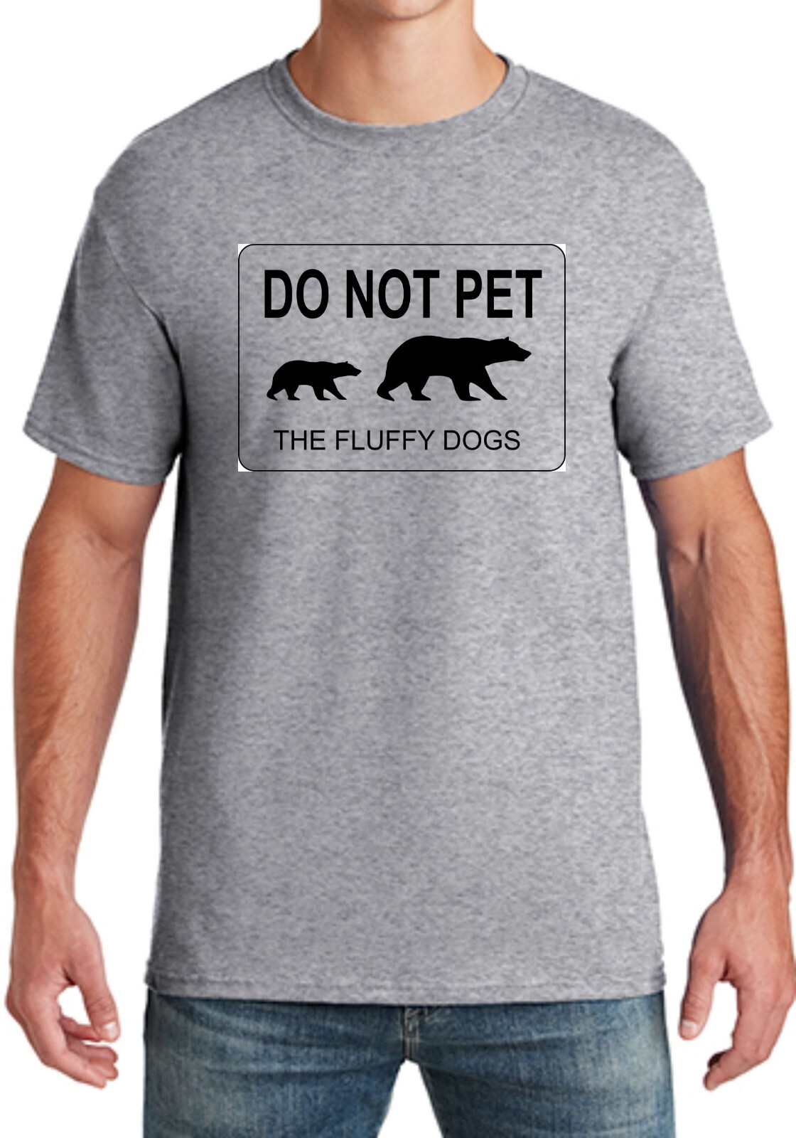 Do not pet the fluffy dog Funny Tee Shirt NEW w/Tags 4 colors available New gallery
