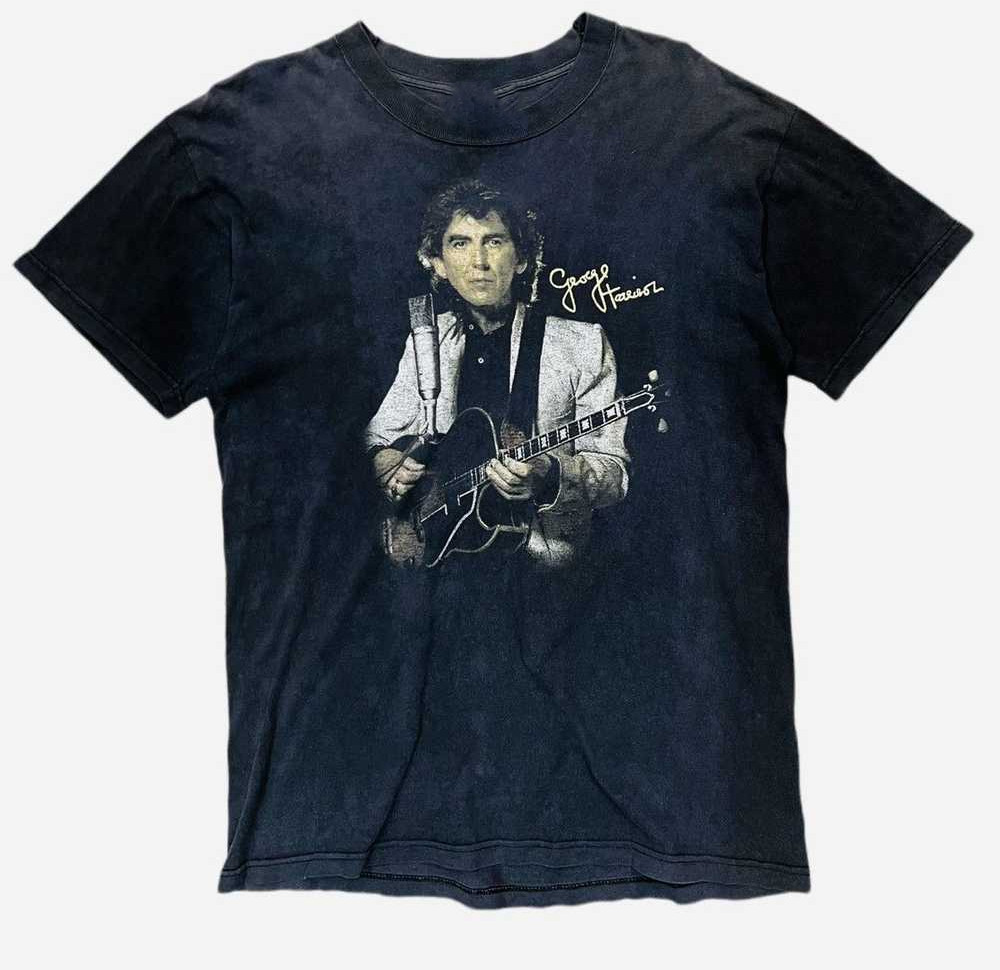 Vintage 90s George Harrison Short Sleeve Black All Size Shirt OM655