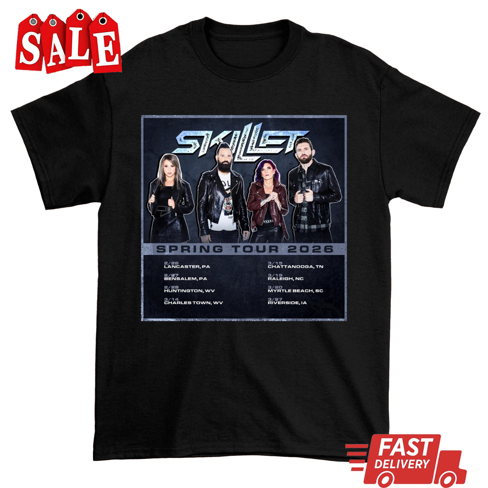 Spring Tour 2026 Skillet For Fan Men and Women T-Shirt BG1093 gallery
