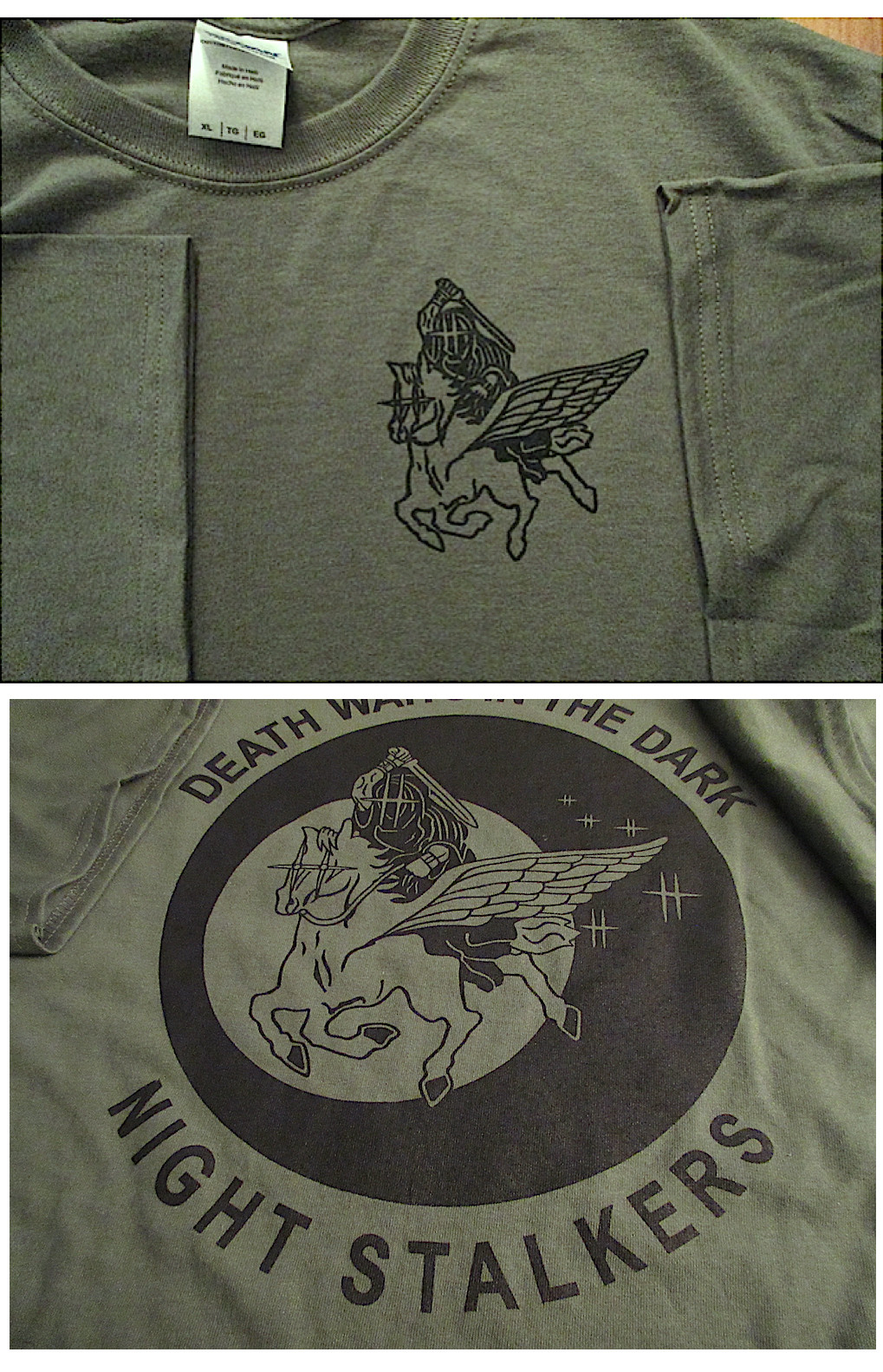 160th NIGHT STALKERS SOAR Death waits In The Dark T-Shirt Large USA Ultra Co 6oz gallery
