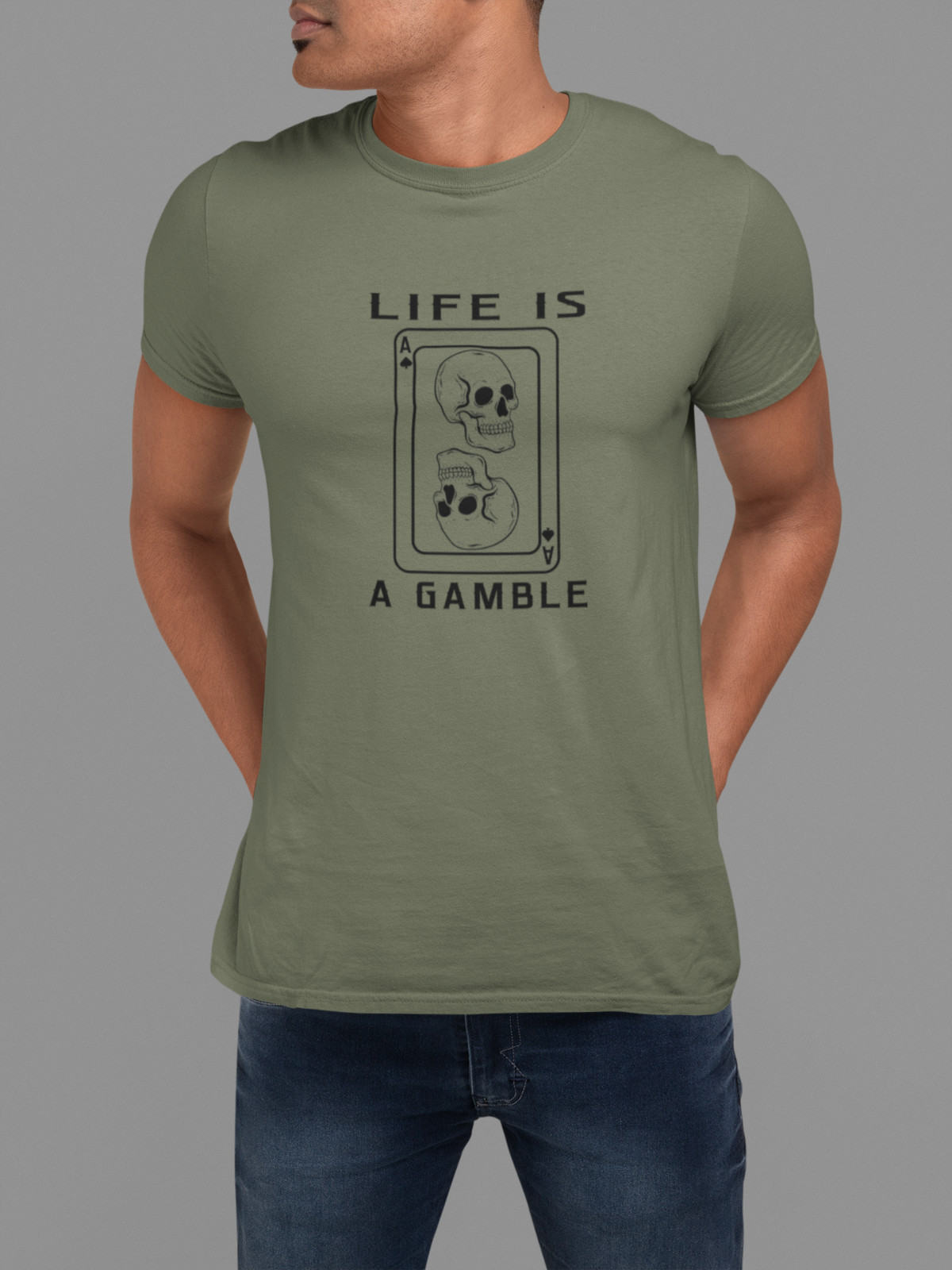 100% cotton Life is a Gamble T-shirt, choose your color and size FC019 gallery