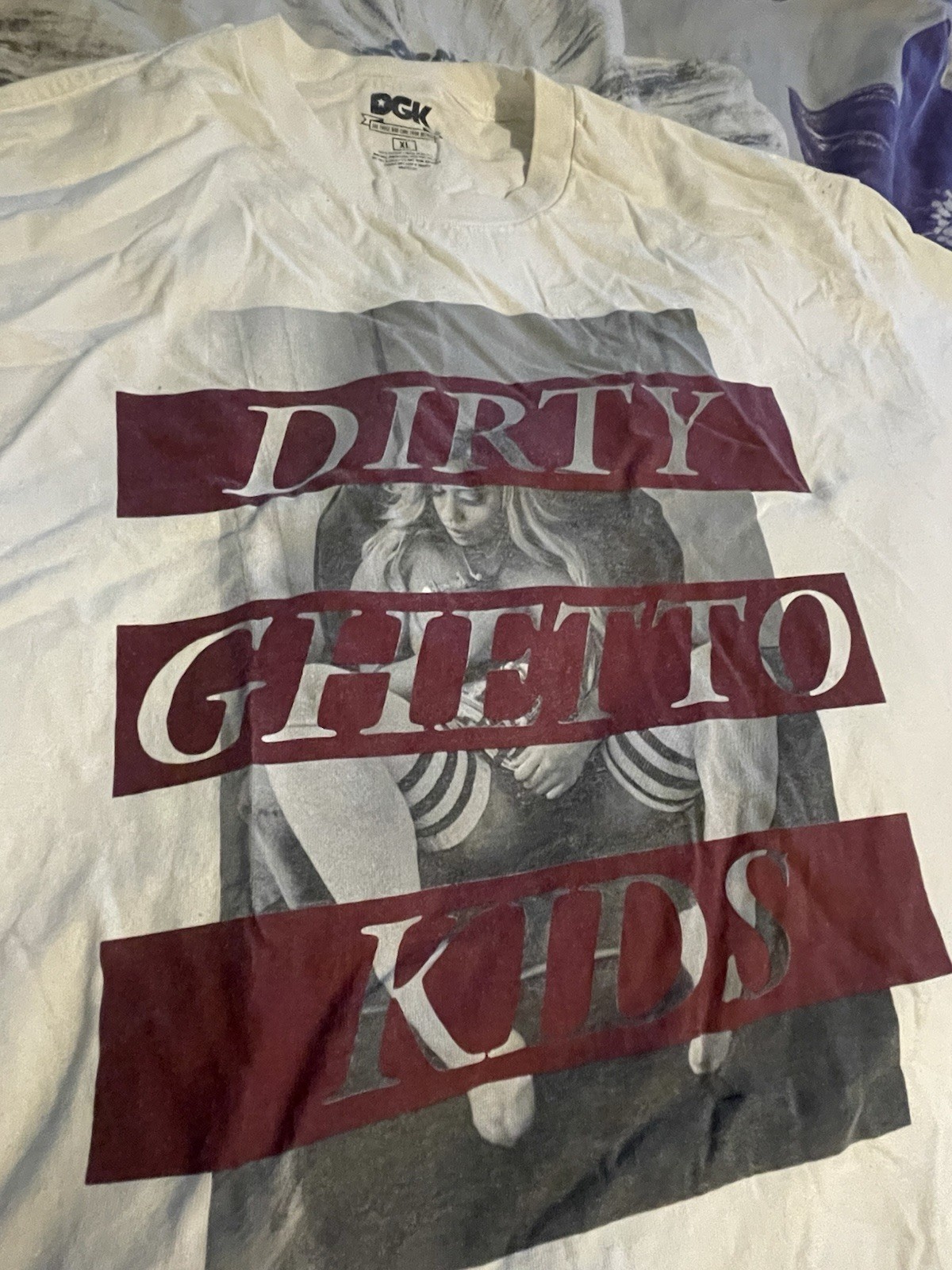 DGK Dirty Ghetto Kids Hot Girl Graphic T Shirt Size XL Dirty Hoe Nasty Rare VBW gallery