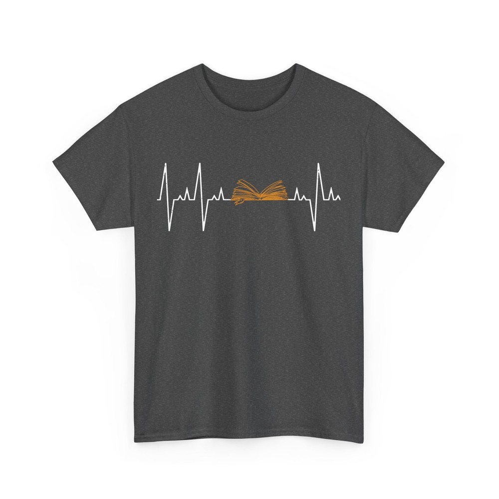 Book Heartbeat Books Reading Lovers Reader Bookworm Women Men T-Shirt