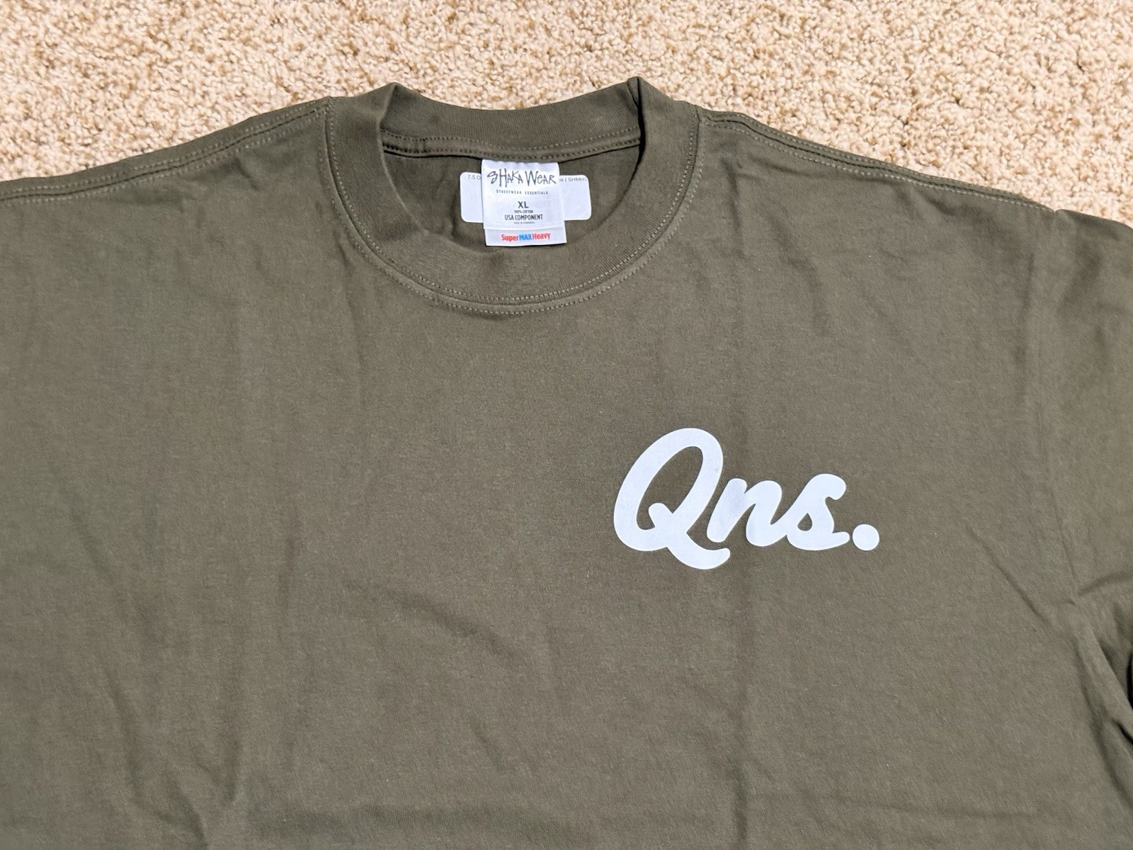Shaka Wear Max Heavyweight Short Sleeve T-Shirt Olive Size XL, Qns. gallery