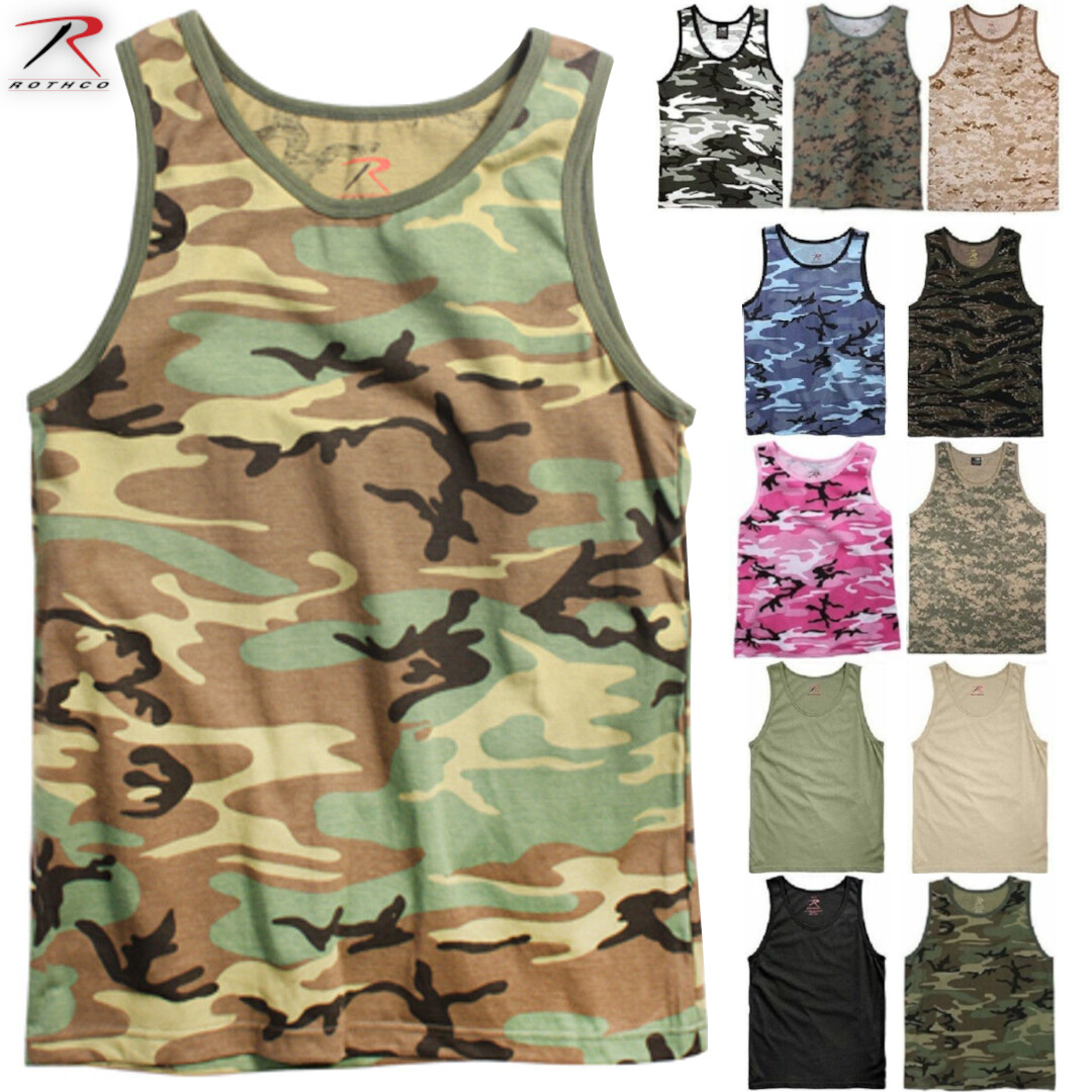Rothco Camouflage Sleeveless Tank-Top Tactical Army Military T-Shirt (S-2XL) gallery