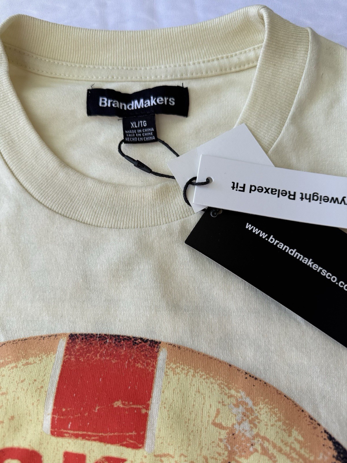 BrandMakers Tokyo Japan Racing Graphic T-Shirt Mens XL Cream Heavyweight New gallery