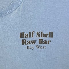 HALF SHELL RAW BAR “EAT IT RAW” … KEY WEST FL … Blue T-Shirt … Size 4XL /5XL