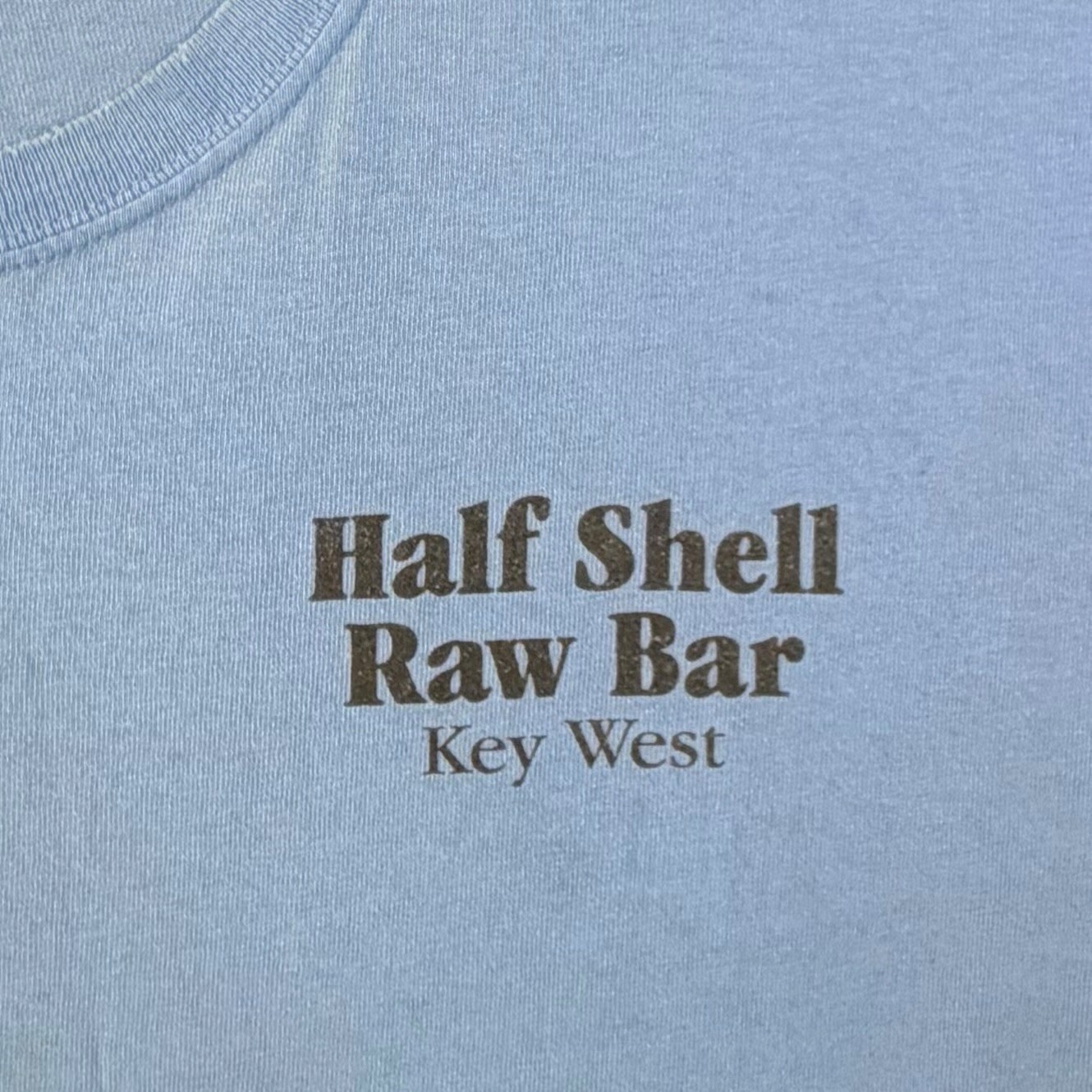 HALF SHELL RAW BAR “EAT IT RAW” … KEY WEST FL … Blue T-Shirt … Size 4XL /5XL gallery