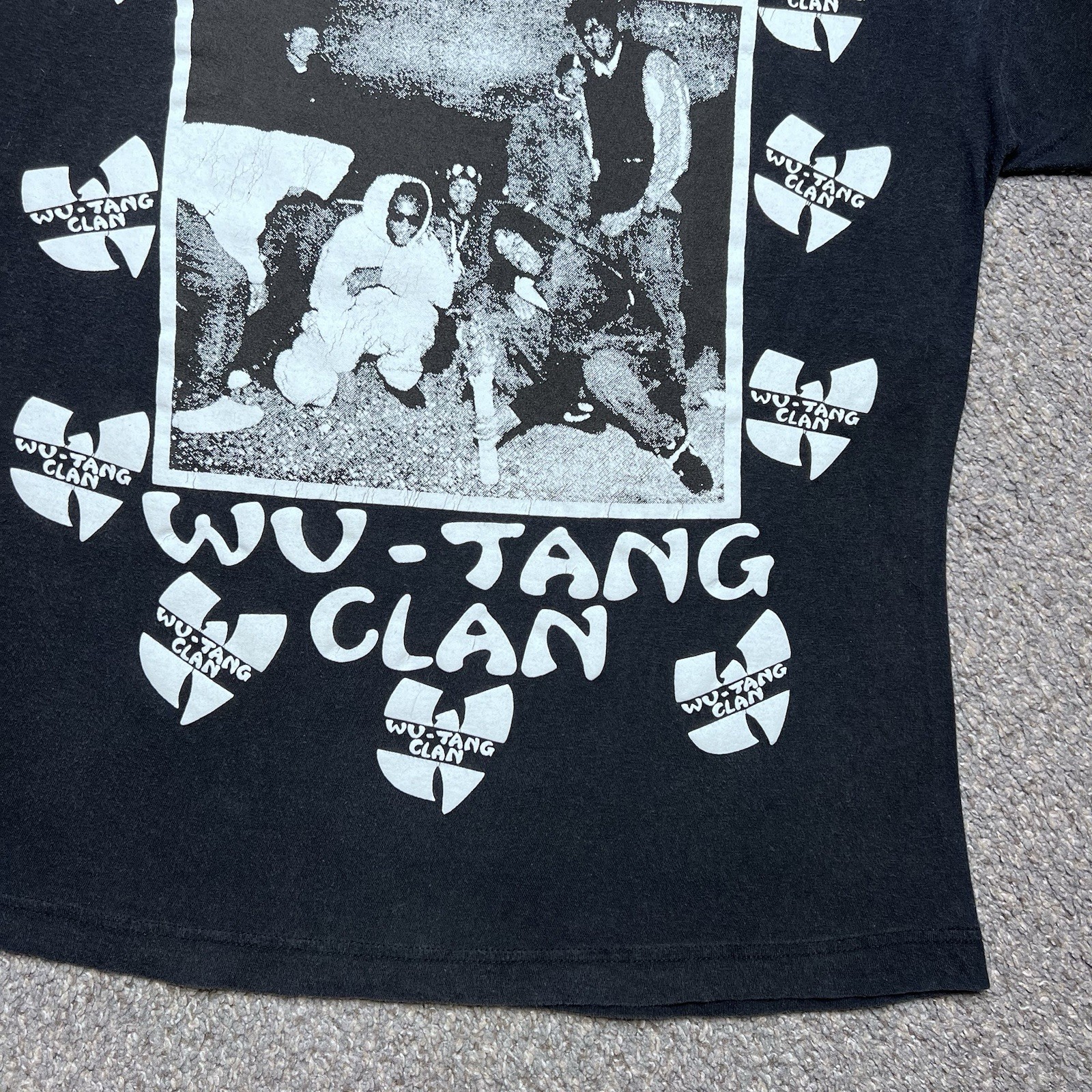 Vintage 1990s Wu Tang Clan 36 Chambers Of Death Promo Rap T-Shirt Sz L gallery