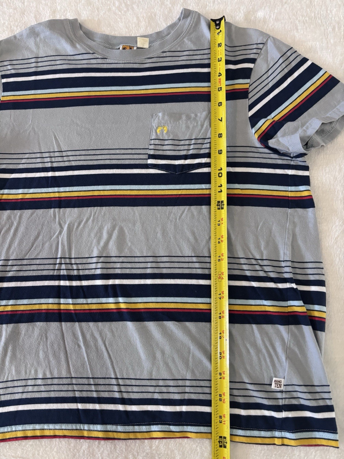 Vintage Hang Ten Striped Shirt Men’s Size Small Med Surfer Skateboarding Skater gallery