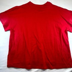 Rhude Reverse Tee Shirt Mens Extra Small Red Crew Neck Embroidered Logo Cotton