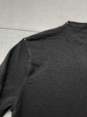 Metropolitan View Men Shirt M Black 100% Cashmere Henley Long Sleeve Relaxed Fit