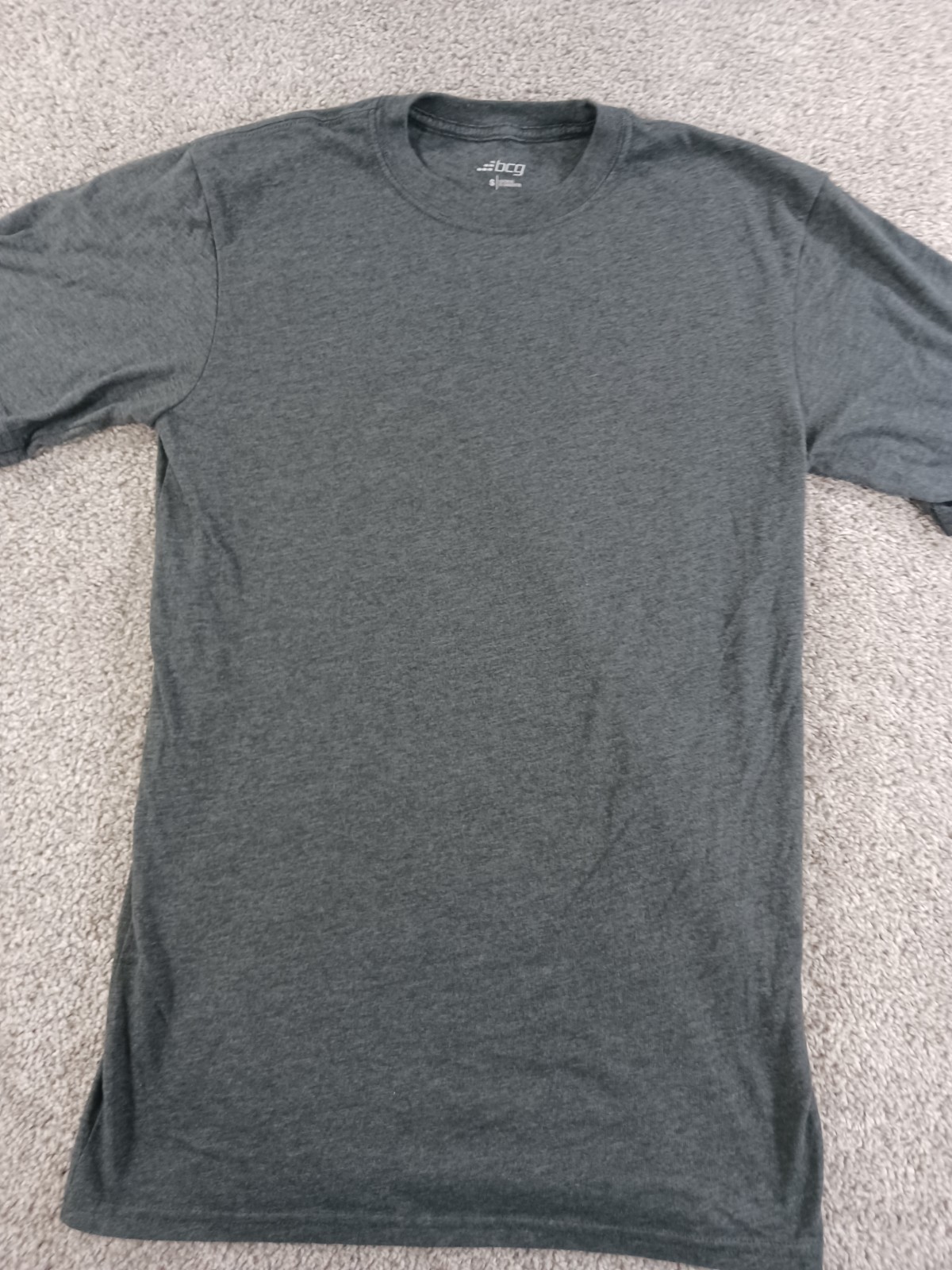 BCG Small Mens Short Sleeve T-Shirt Gray Cotton Blend Crew Neck gallery