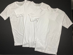 Tommy John Cotton Basic Crewneck Undershirt – Small – 3 Shirts – White