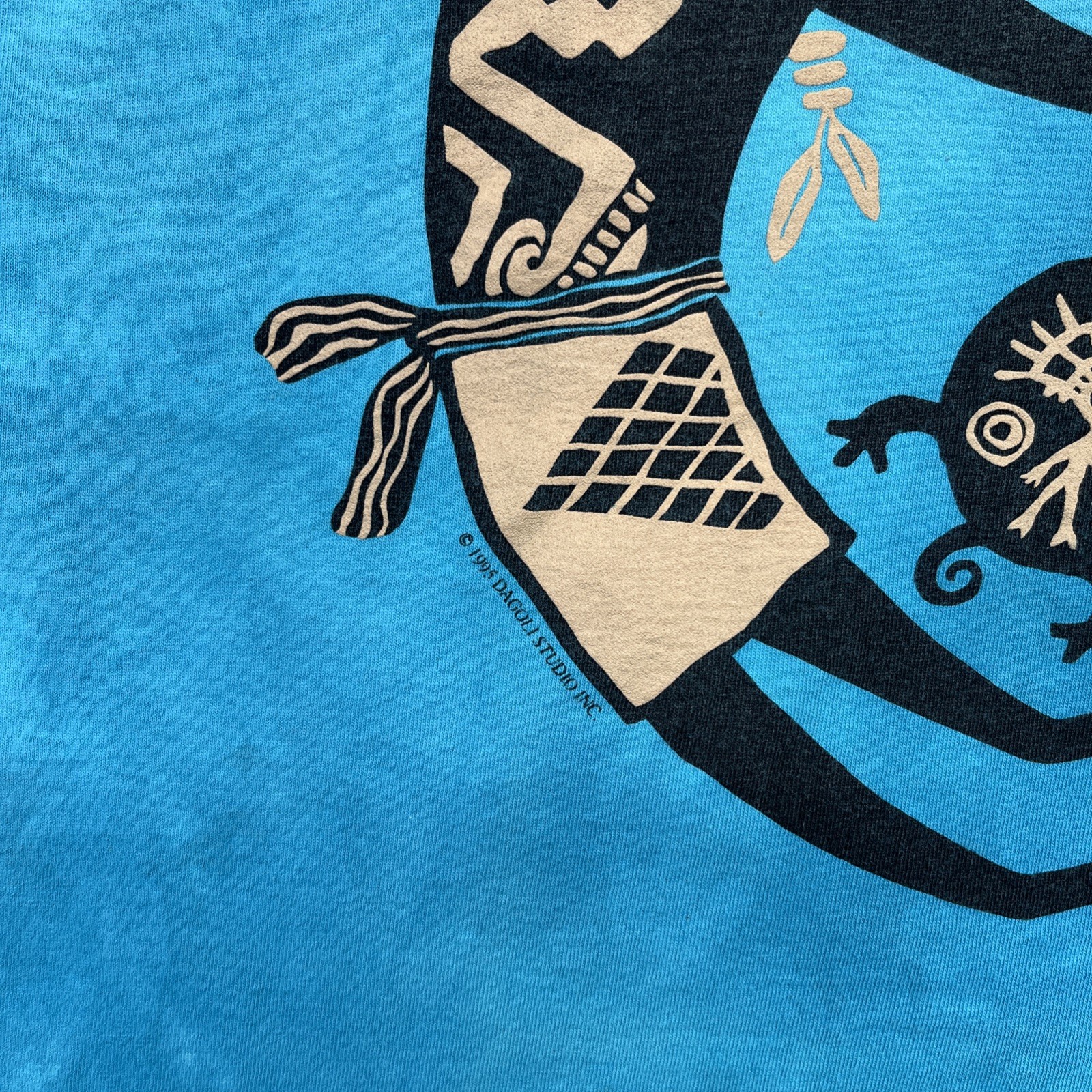 Vintage DaGoli Studios Tribal Print T-Shirt Men’s XL Blue Short Sleeve Canada gallery