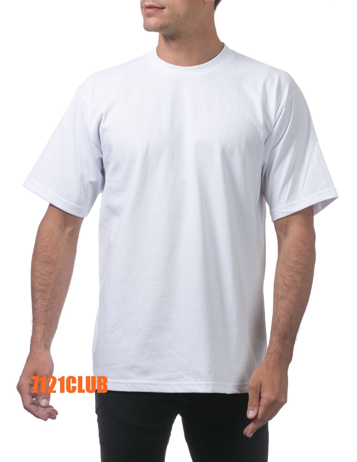 6 PACK PRO CLUB MENS T SHIRTS PLAIN WHITE PROCLUB HEAVYWEIGHT SHORT SLEEVE S-7XL gallery