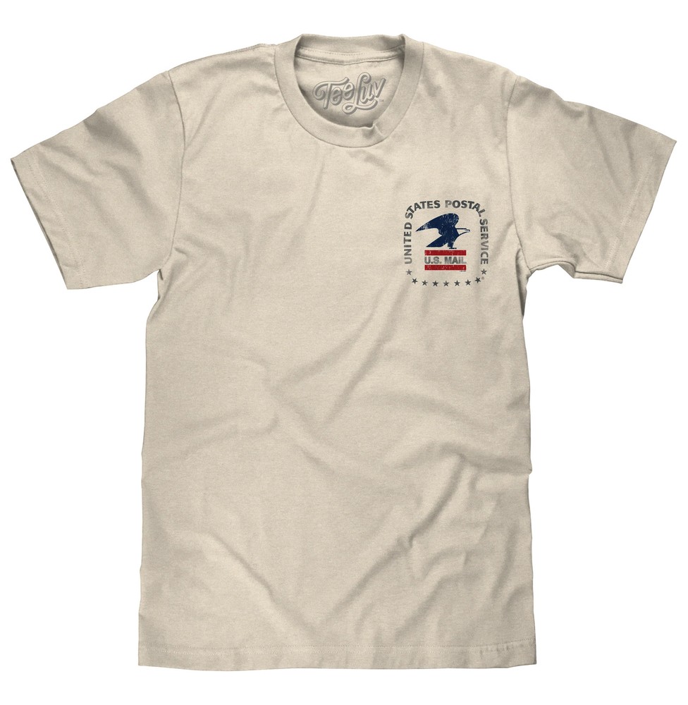 USPS United States Postal Service Mail Eagle Mens T Shirt Cream
