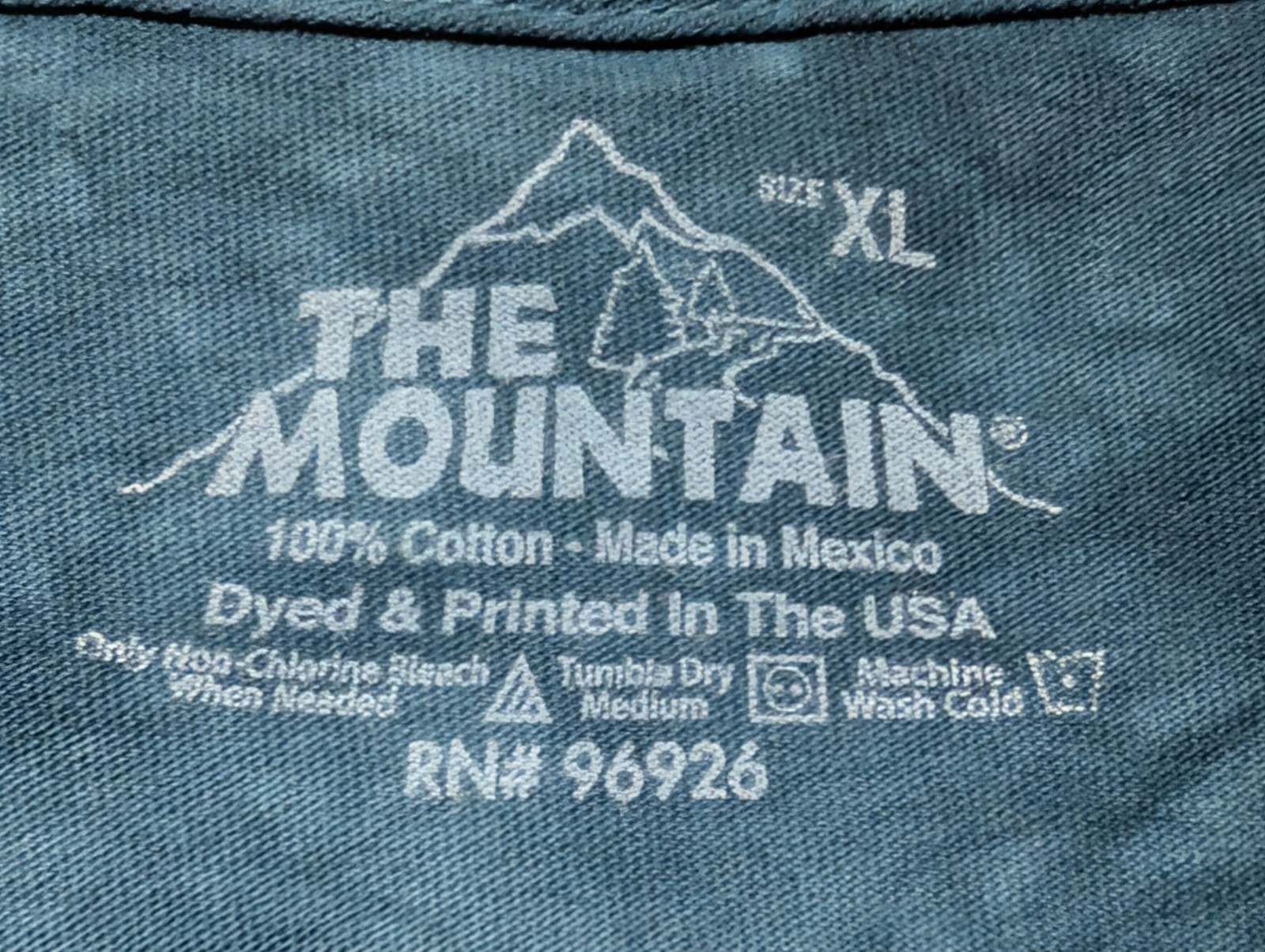 The Mountain Mens T-shirt Blue Face Of An Eagle Wildlife Retired Logo XL #6261 gallery
