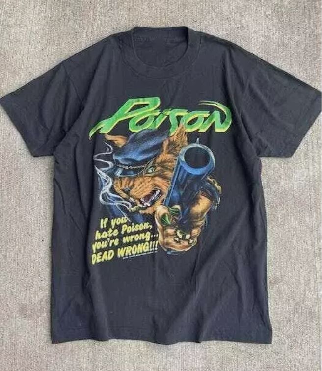 2 sided 1989 Poison Security Shirt, gift for fan, rock band, cotton